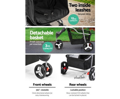 3 Wheels Pet Stroller