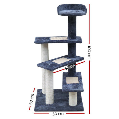 Wood Tower Cat Scratching Post