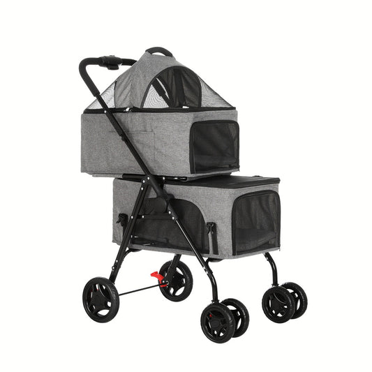 Foldable 2 Tier Pet Stroller