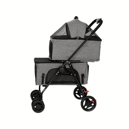 Foldable 2 Tier Pet Stroller