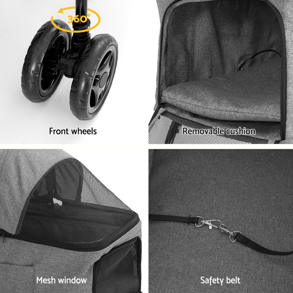 Foldable 2 Tier Pet Stroller