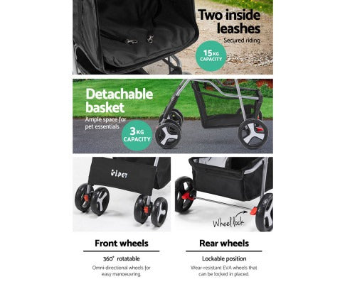 4 Wheel Pet Stroller