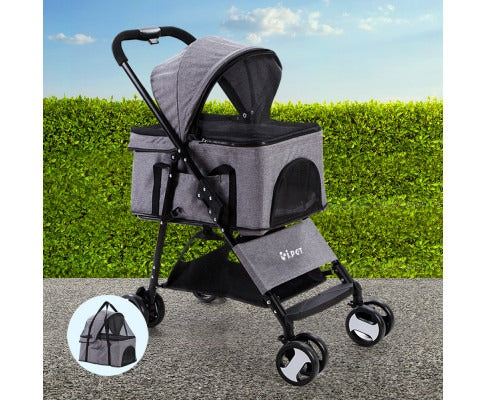 3 in 1 Pet Stroller Dog Carrier Foldable Pram