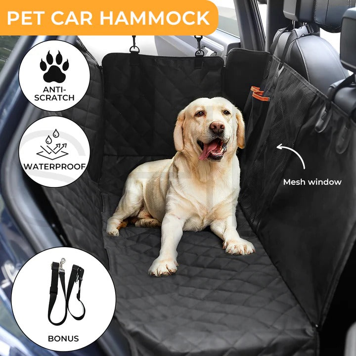 Waterproof Pet Car Sear Cover with Mesh Window + Free Buckle Leash