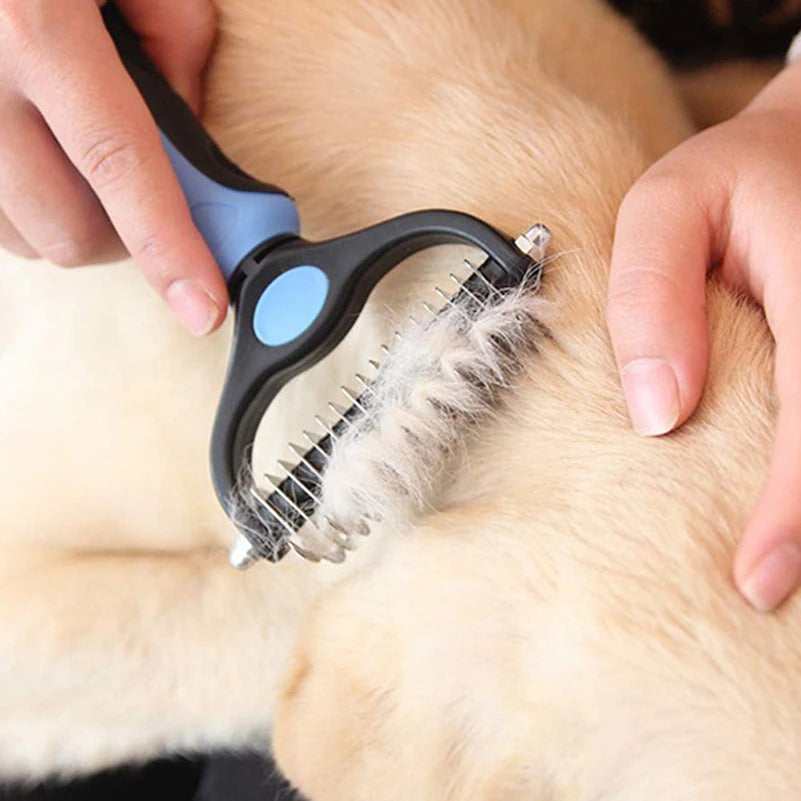 Dual-Head Safe Pet Dematting Comb