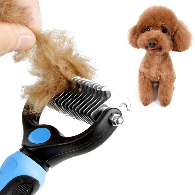 Dual-Head Safe Pet Dematting Comb