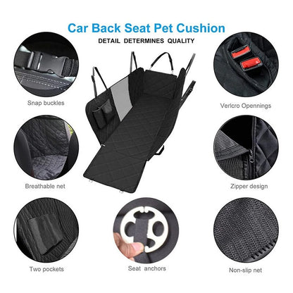 Waterproof Pet Car Sear Cover with Mesh Window + Free Buckle Leash