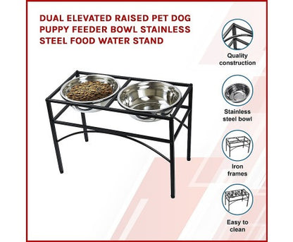 Dual Elevated Pet  Feeder